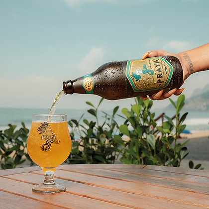 Praya Beer Classic Recipe Golden Ale 600ml/20.28fl.oz. - BuyBrazil