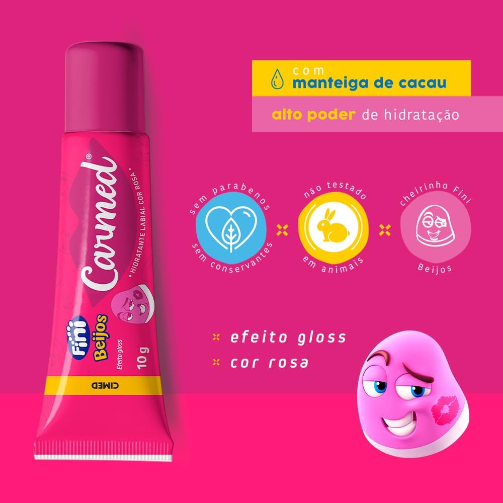 Carmed Fini Beijos – Tinted Lip Balm (Pink) 10g / 0.35 oz