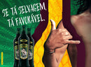 Bottle of COMARY Selvagem cocktail with Catuaba, Guaraná, and Marapuama, 900ml, showcasing the colorful label and beverage inside.