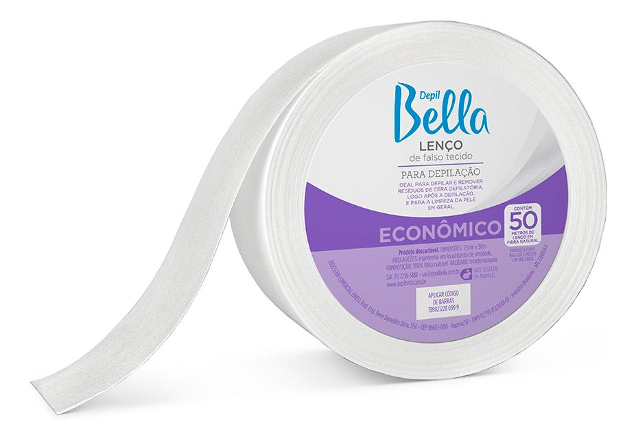 Depil Bella Roll of TNT Waxing Cloth for Hair Removal White 50 Meters - BuyBrazil