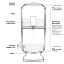 Stéfani São João Traditional Clay Water Filter 6 Liters - BuyBrazil