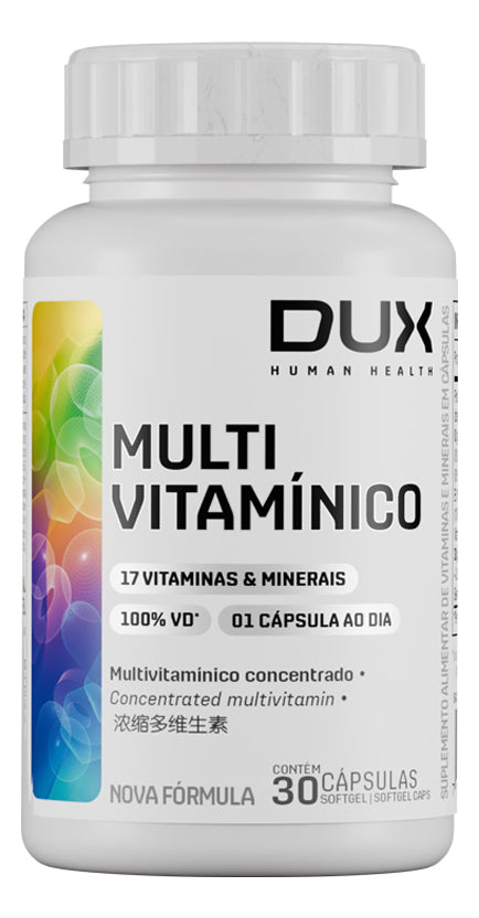 Multivitamin 90 Capsules Jar Dux Nutrition Flavor Unflavored Natural Size - BuyBrazil