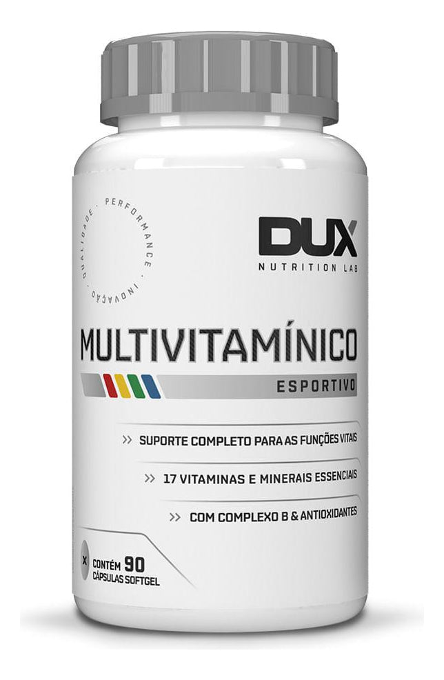Multivitamin 90 Capsules Jar Dux Nutrition Flavor Unflavored Natural Size - BuyBrazil