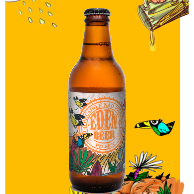 Eden Beer Lite American Lager 600ml/20.28fl.oz. - BuyBrazil