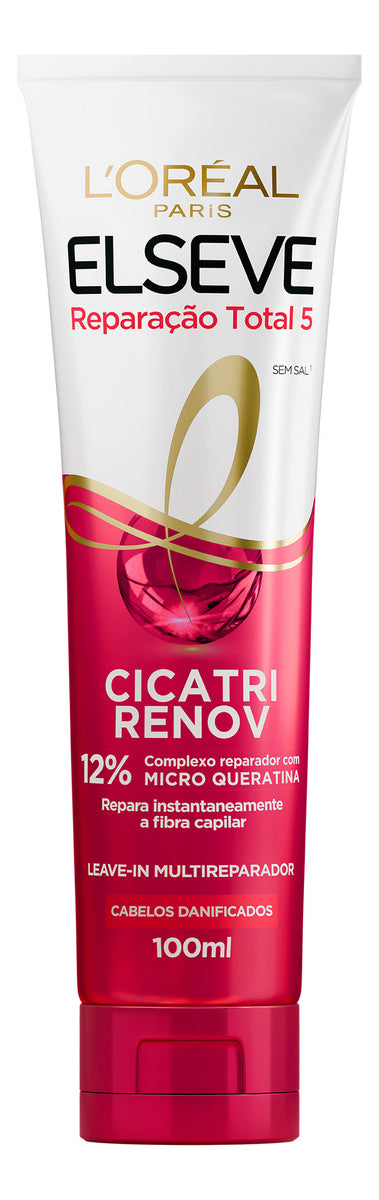 Elseve Total Repair Leave-in 5 Cicatri Renov 100ml/ 3.38 fl.oz. - BuyBrazil