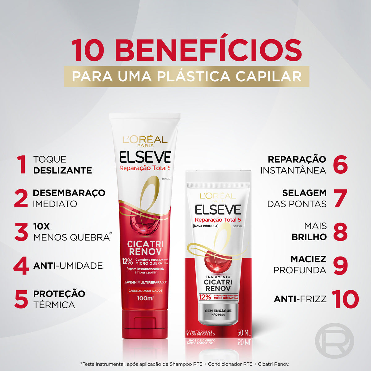 Elseve Total Repair Leave-in 5 Cicatri Renov 100ml/ 3.38 fl.oz. - BuyBrazil