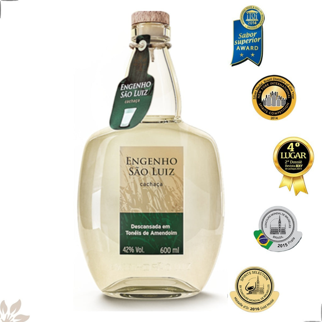 Silver Cachaça Aged in Peanut Barrels 600ml Engenho São Luiz - BuyBrazil