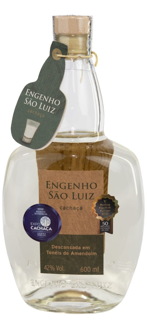 Silver Cachaça Aged in Peanut Barrels 600ml Engenho São Luiz - BuyBrazil