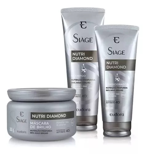 Eudora Kit Siàge Nutri Diamond Deep Nourishing 4d Conditioning Shampoo - BuyBrazil
