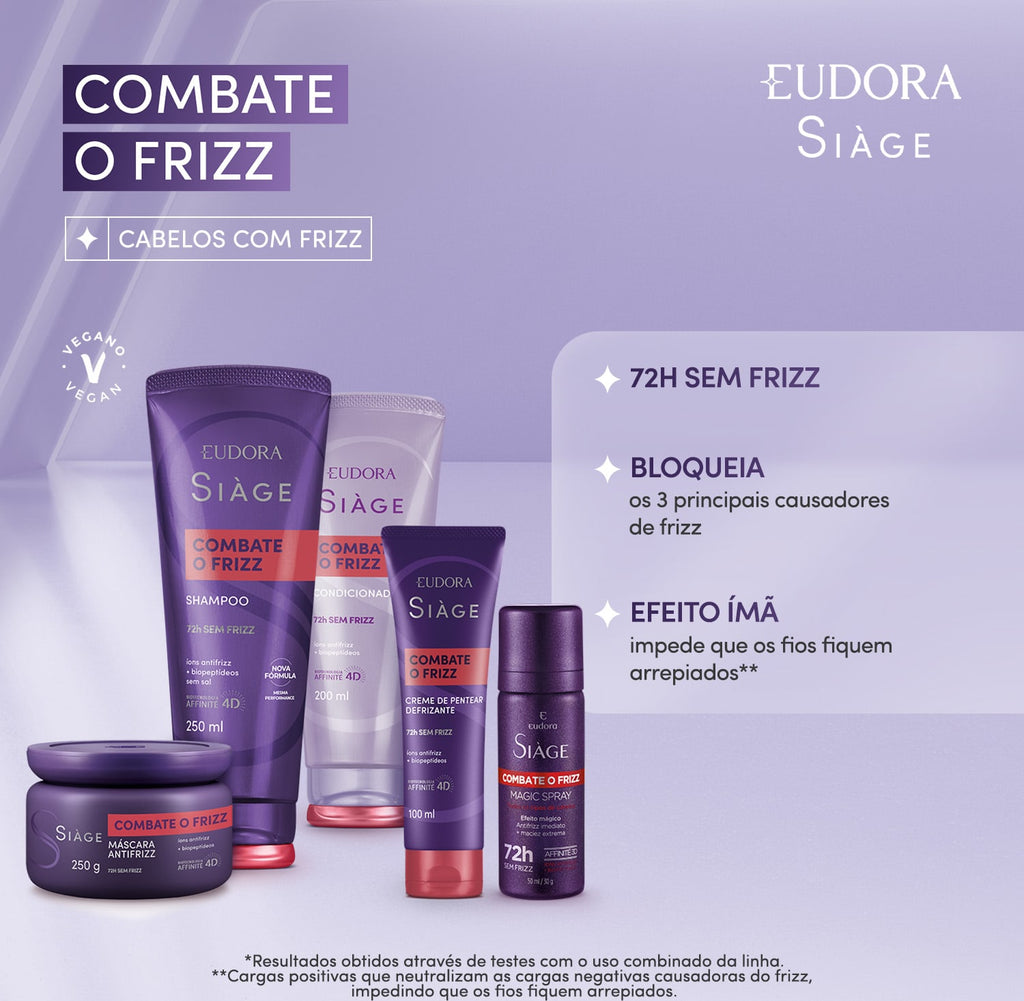 Eudora Siàge Combate o Frizz Ultimate Anti-Frizz Hair Care Combo (5-Step Kit)