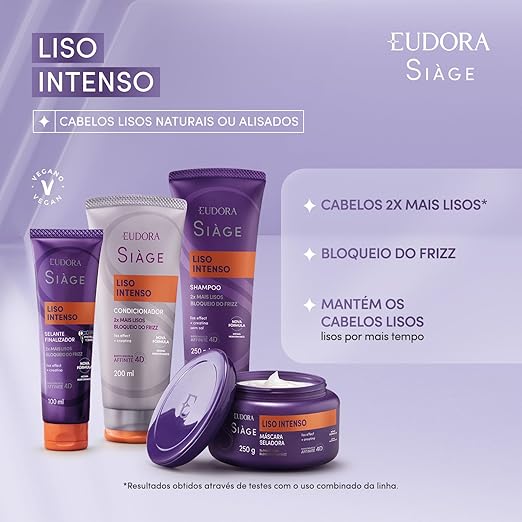 Eudora Siage Liso Intenso Leave-In Hair Sealant Finishing 100ml - BuyBrazil