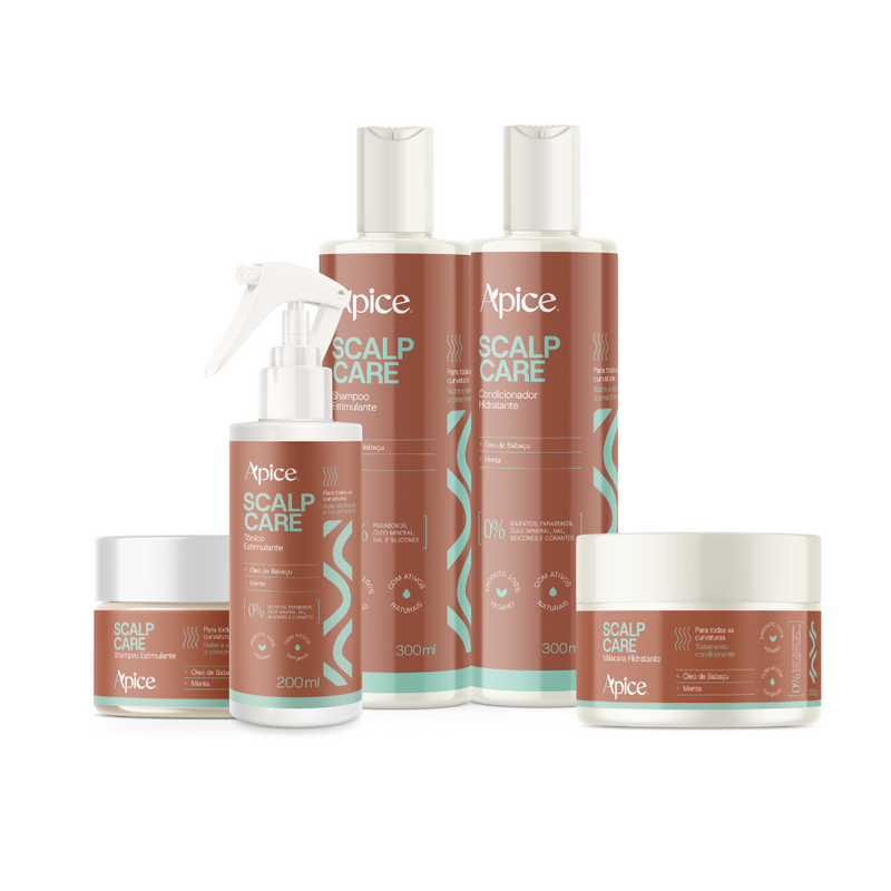 Kit Scalp Care - Shampoo, Condicionador, Máscara, Shampoo em pasta e Tônico (5 Steps)
