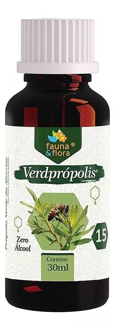Fauna And Flora Green Propolis 15% Without Alcohol 30ml/1.01 fl.oz. - BuyBrazil