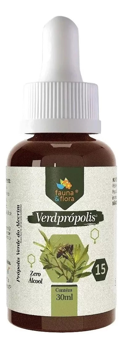 Fauna And Flora Green Propolis 15% Without Alcohol 30ml/1.01 fl.oz. - BuyBrazil