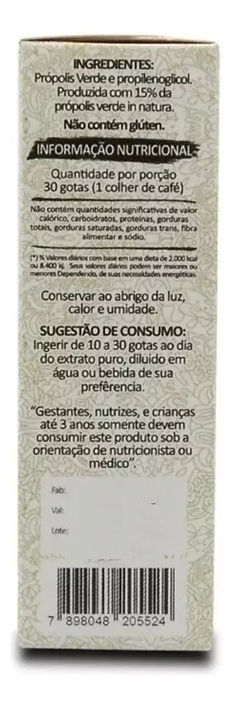 Fauna And Flora Green Propolis 15% Without Alcohol 30ml/1.01 fl.oz. - BuyBrazil