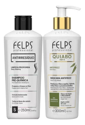 Felps Okra Progressive Brush | Anti-Residue Shampoo | Okra Post-Brush Fluid - BuyBrazil