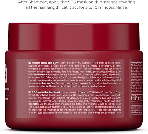 Felps SOS Hair Reconstruction Mask 300g/10.59 oz - BuyBrazil