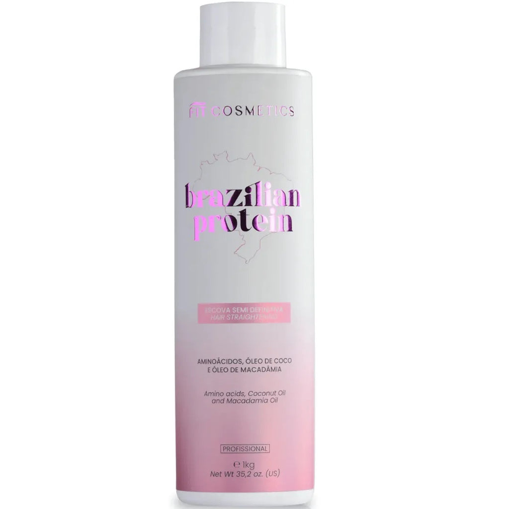 Fit Cosmetics Brazilian Keratin Hair Care bottle, 1000ml, semi-definitive keratin treatment for smooth, shiny hair.