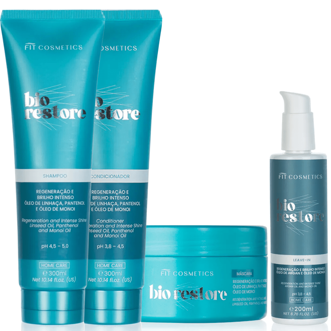 Fit Cosmetics kit Bio Restore Home Hair Care Routine 4 Steps - BuyBrazil