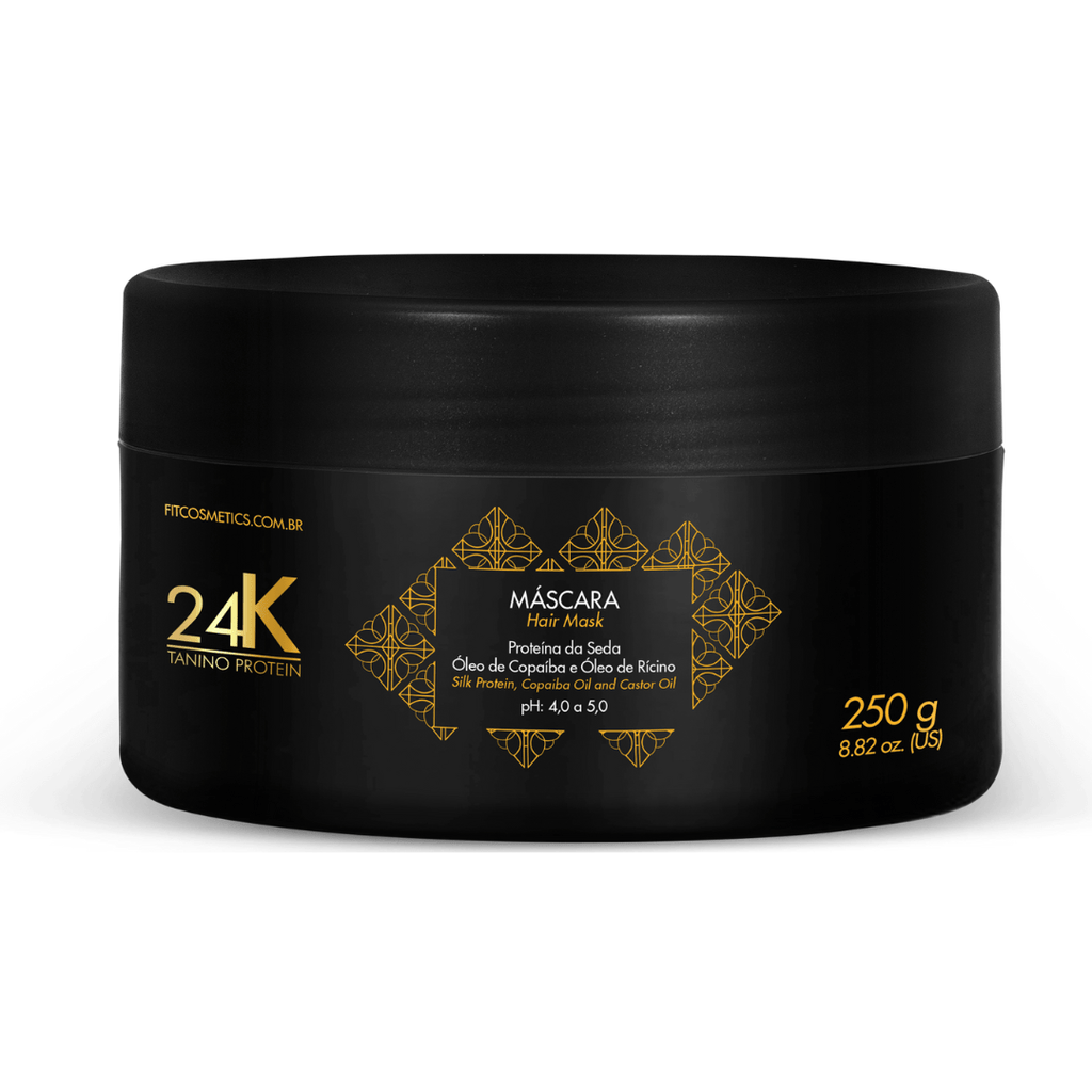 Fit Cosmetics Tanino Protein 24K Home Care | Shampoo, Conditioner and Mask 3 Steps - BuyBrazil