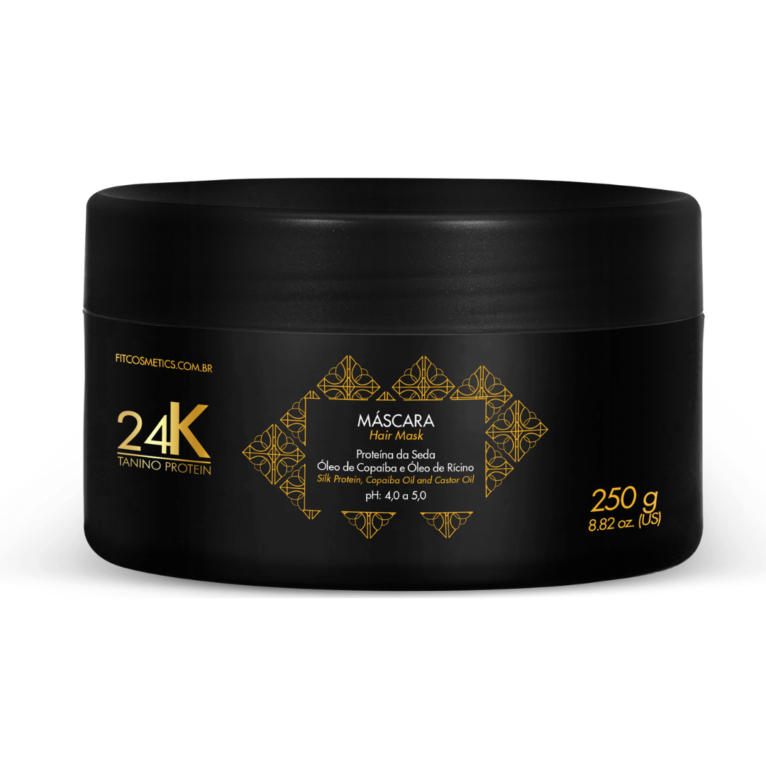 Fit Cosmetics Tanino Protein 24K Home Care | Shampoo, Conditioner and Mask 3 Steps - BuyBrazil