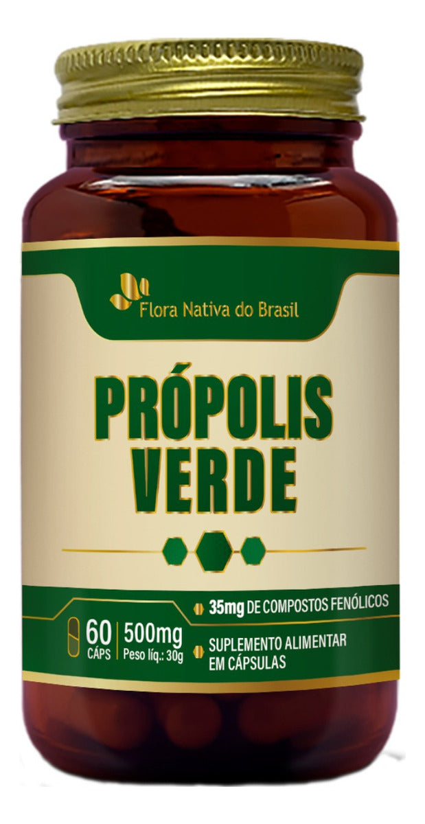 Flora Nativa Green Propolis 60 Caps 500mg - BuyBrazil