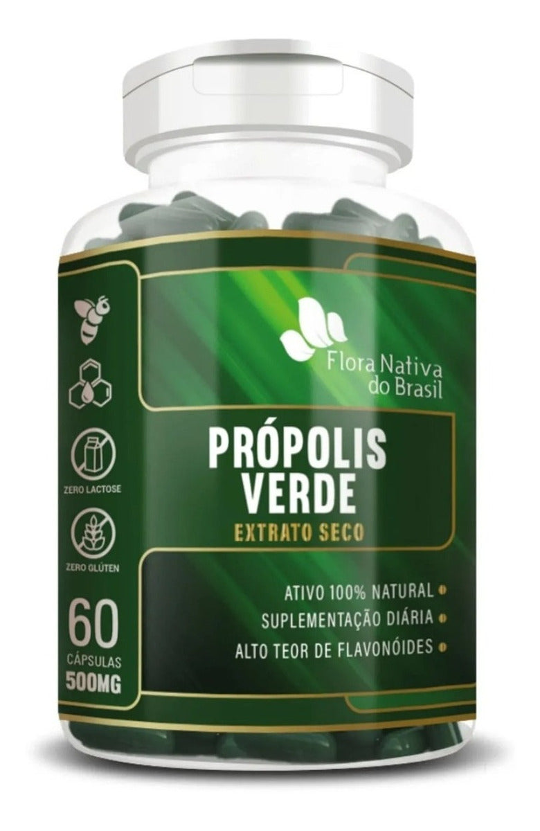 Flora Nativa Green Propolis 60 Caps 500mg - BuyBrazil