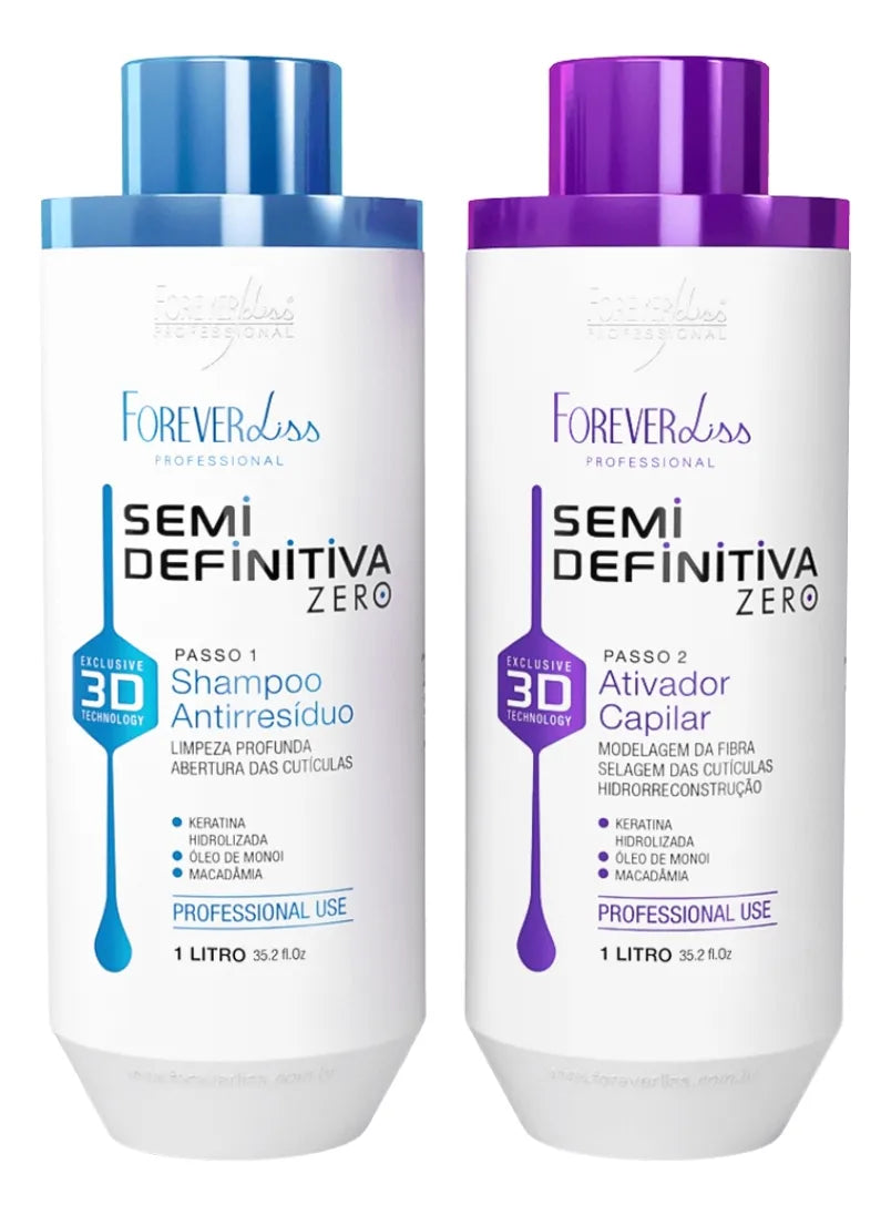 Forever Liss Kit Semi Definitiva Zero 3D 1000ml/ 35.2 fl.oz. - BuyBrazil