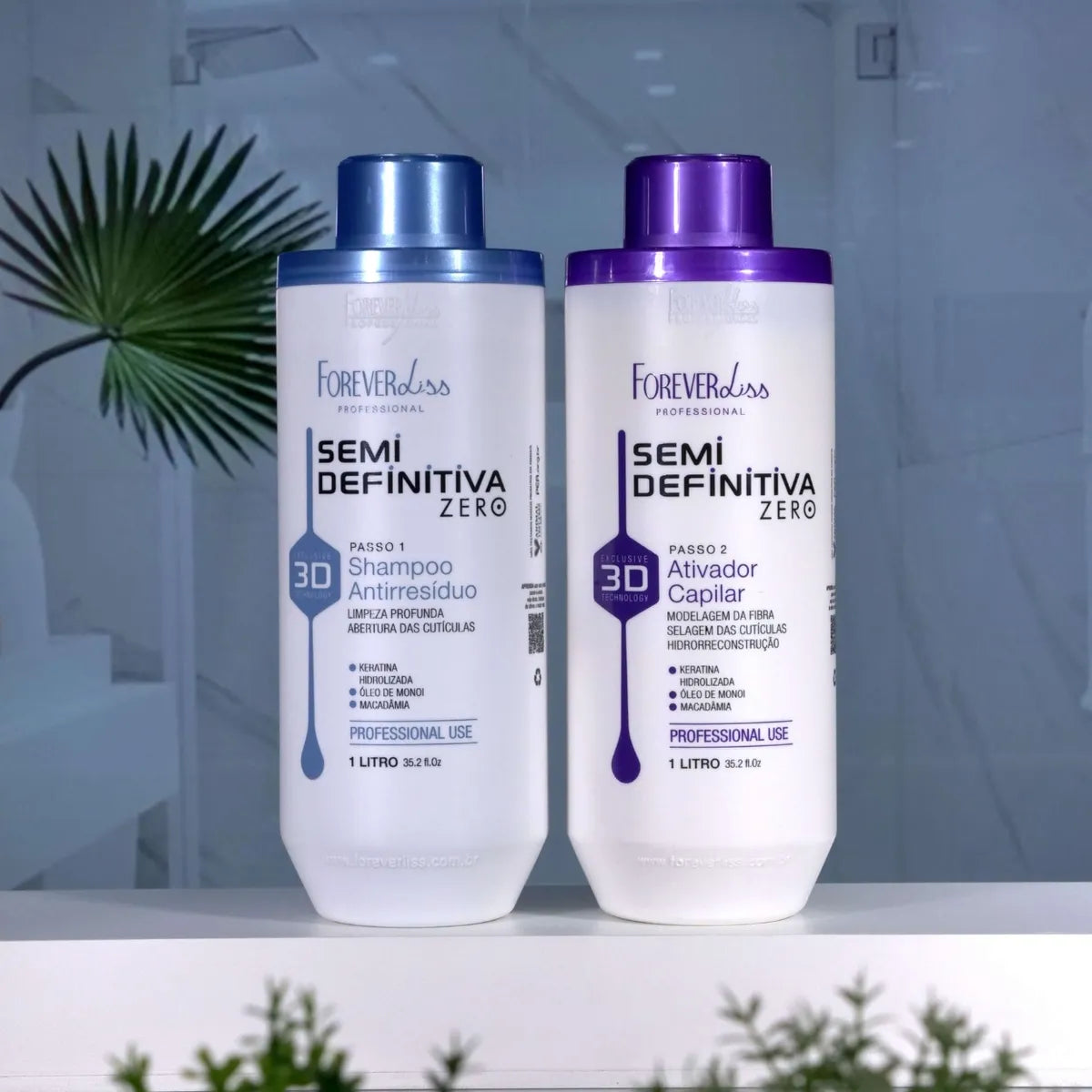 Forever Liss Kit Semi Definitiva Zero 3D 1000ml/ 35.2 fl.oz. - BuyBrazil