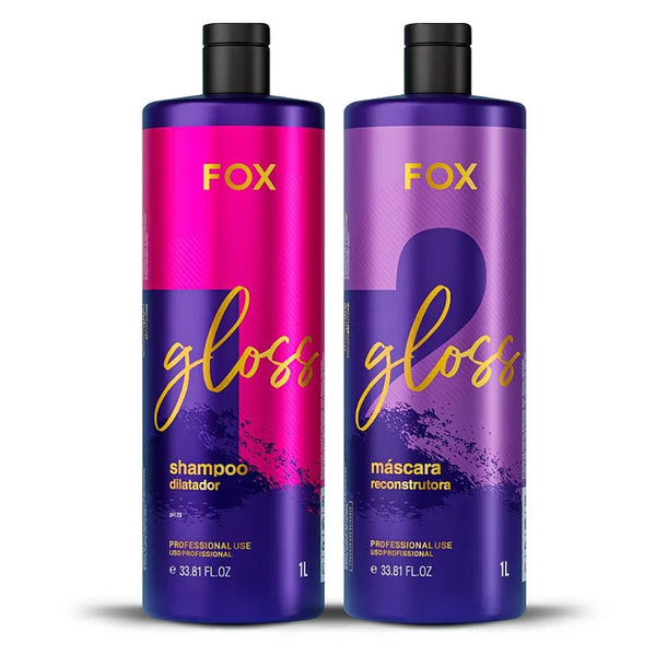 Fox Gloss Progressive Brush Keratin Treatment Kit 2x1000ml/33.8 fl.oz - BuyBrazil