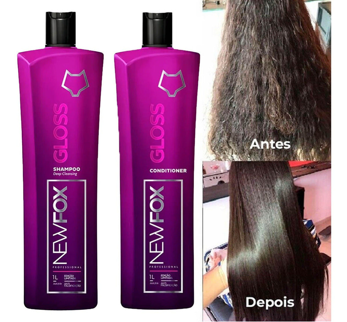 New Fox Gloss Escova Progressiva 2x 1000ml - BuyBrazil