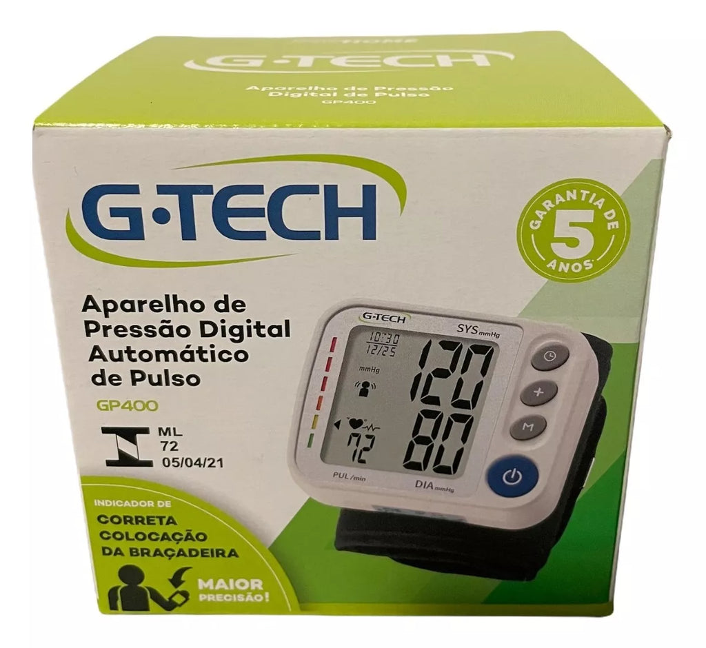 G-Tech GP400 White Digital Blood Pressure Monitor - BuyBrazil