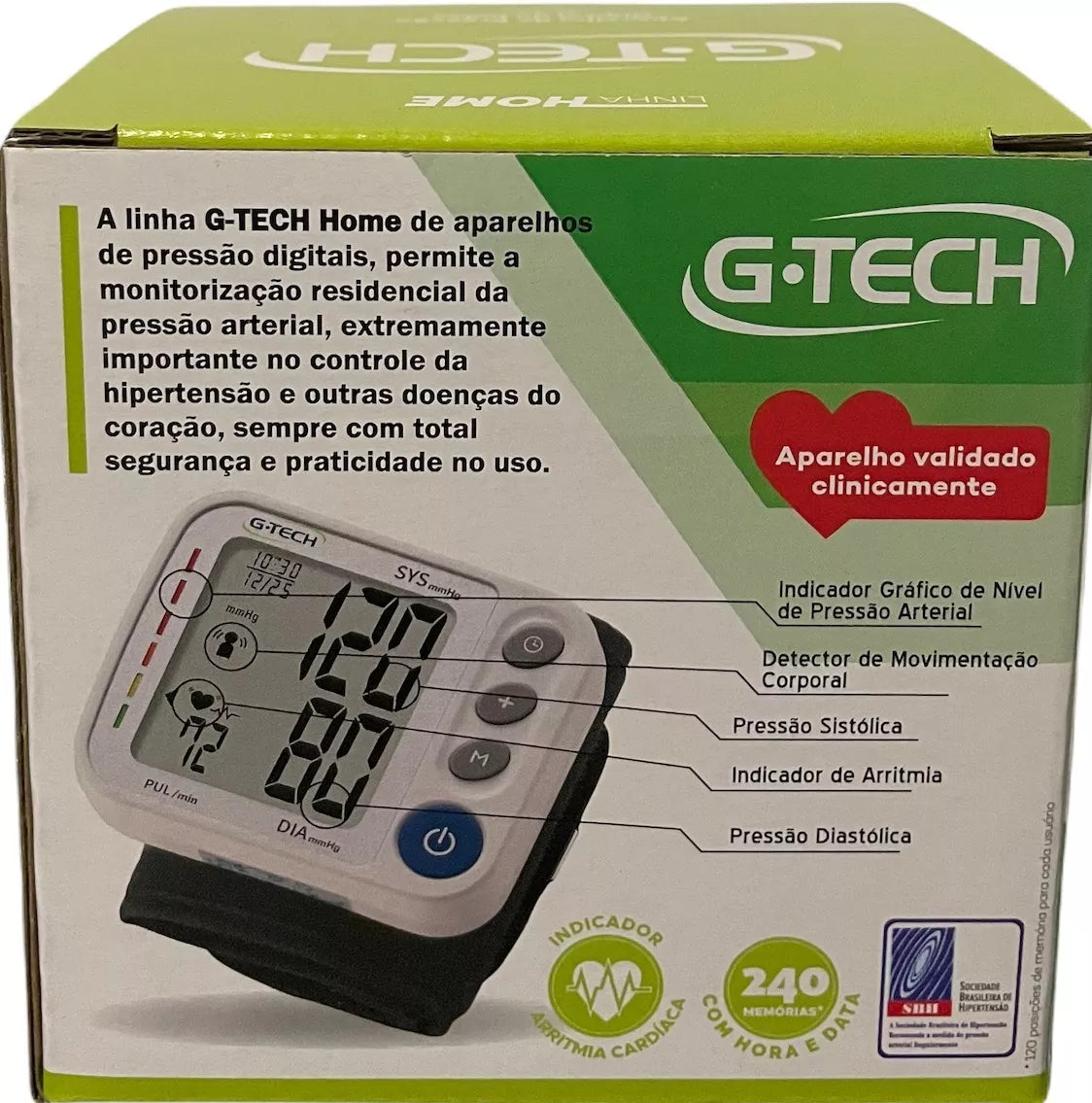 G-Tech GP400 White Digital Blood Pressure Monitor - BuyBrazil