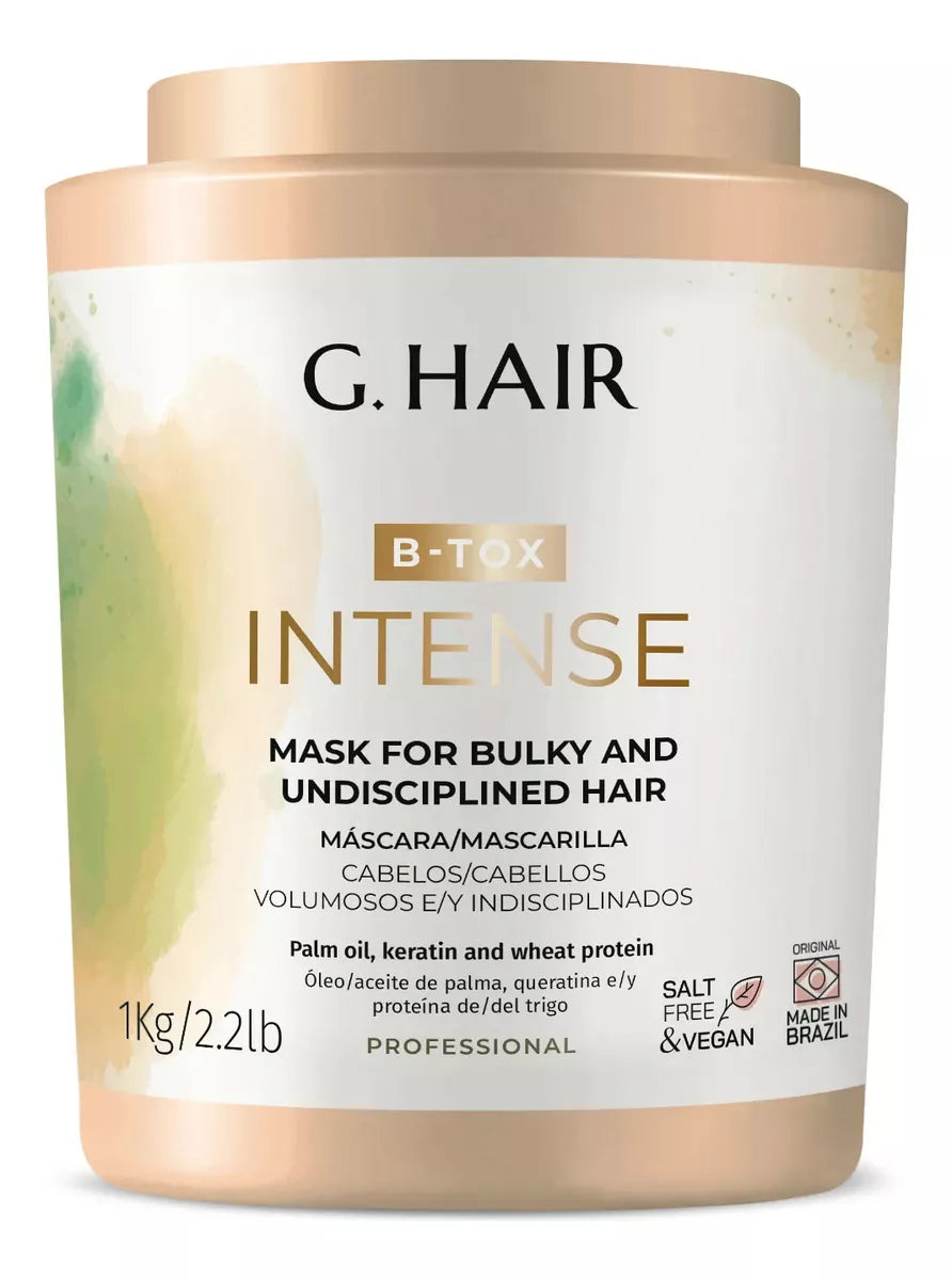 G.Hair B-Tox Intensive Reconstruction &amp; Straightening Treatment Hair Mask 1Kg/35.2 oz. - BuyBrazil