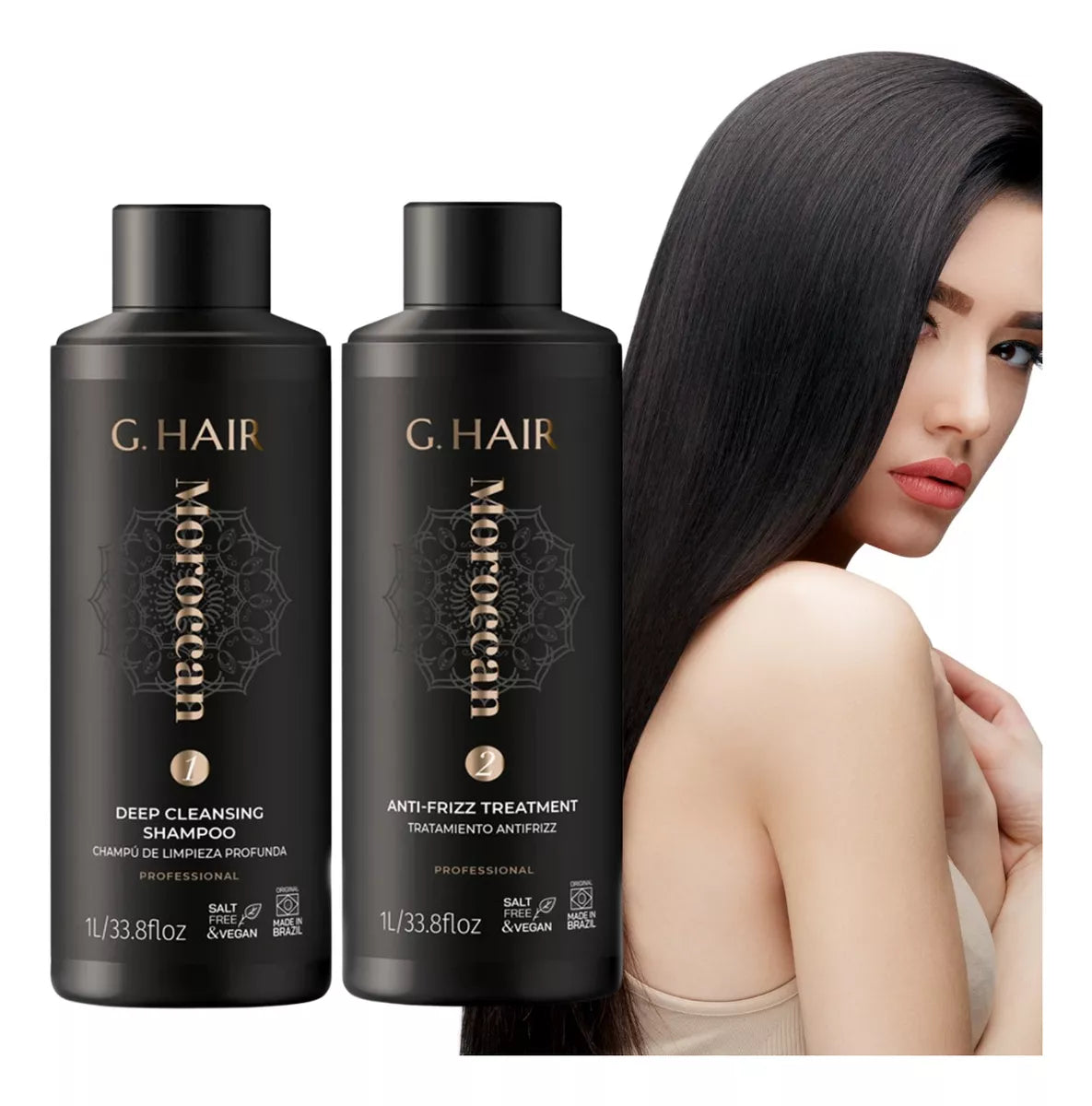 G.Hair Moroccan Progressive Brush 2x1000ml/33.8 fl.oz - BuyBrazil