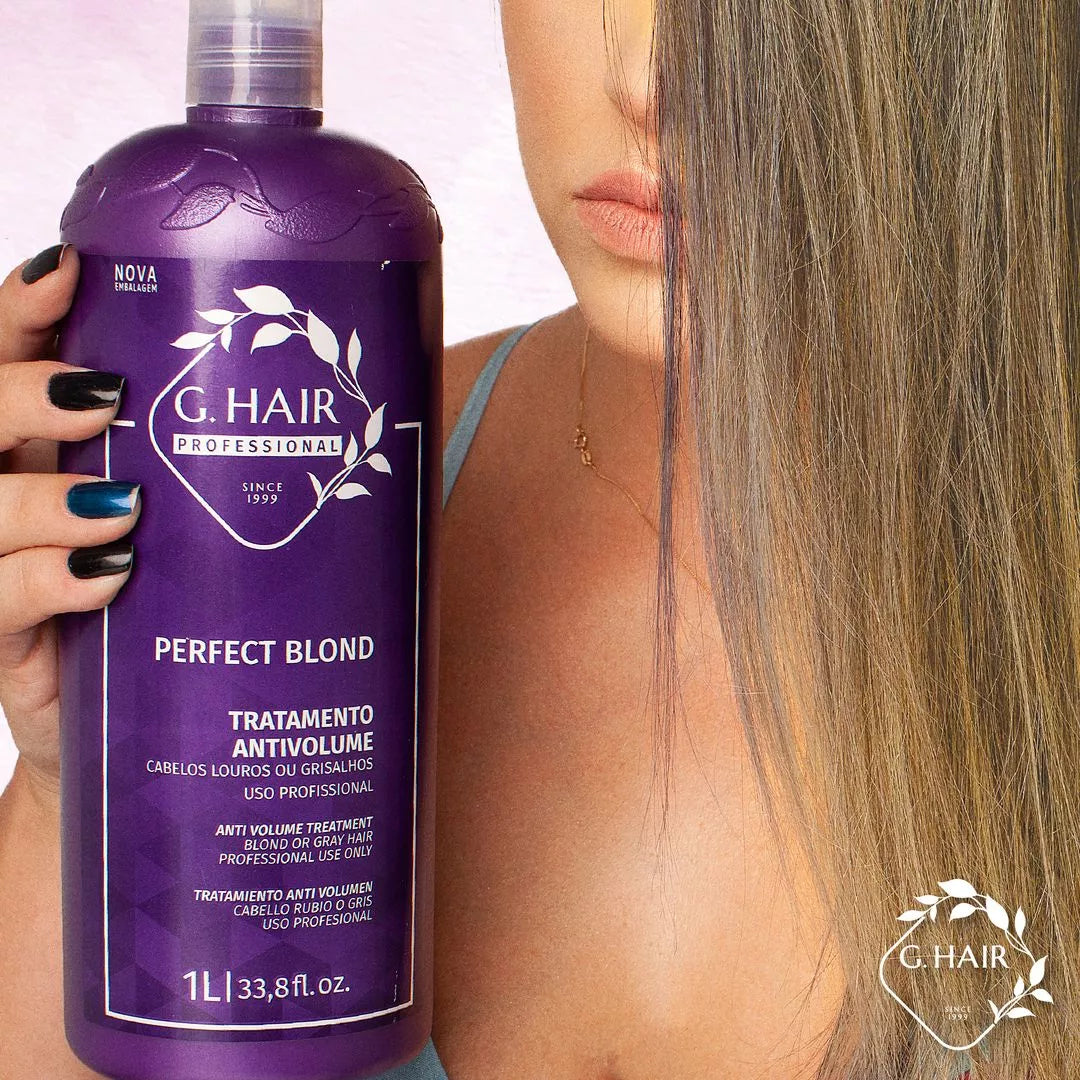 G.Hair Perfect Blond Anti-Volume Treatment 1000ml/33.8 fl.oz - BuyBrazil