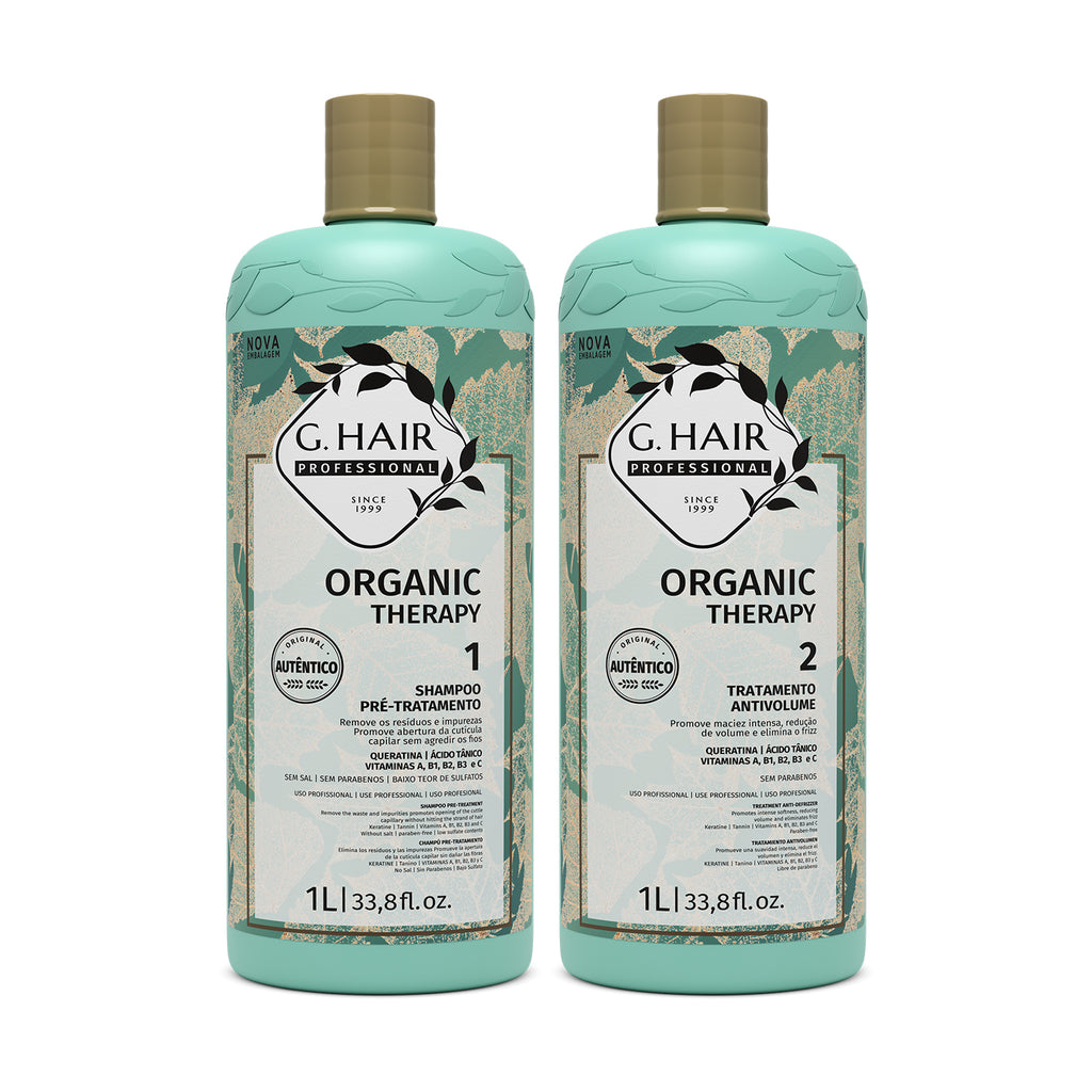 G.Hair Progressive Formaldehyde Free Organic Therapy Kit 2x1000ml/33.8 fl.oz. - BuyBrazil