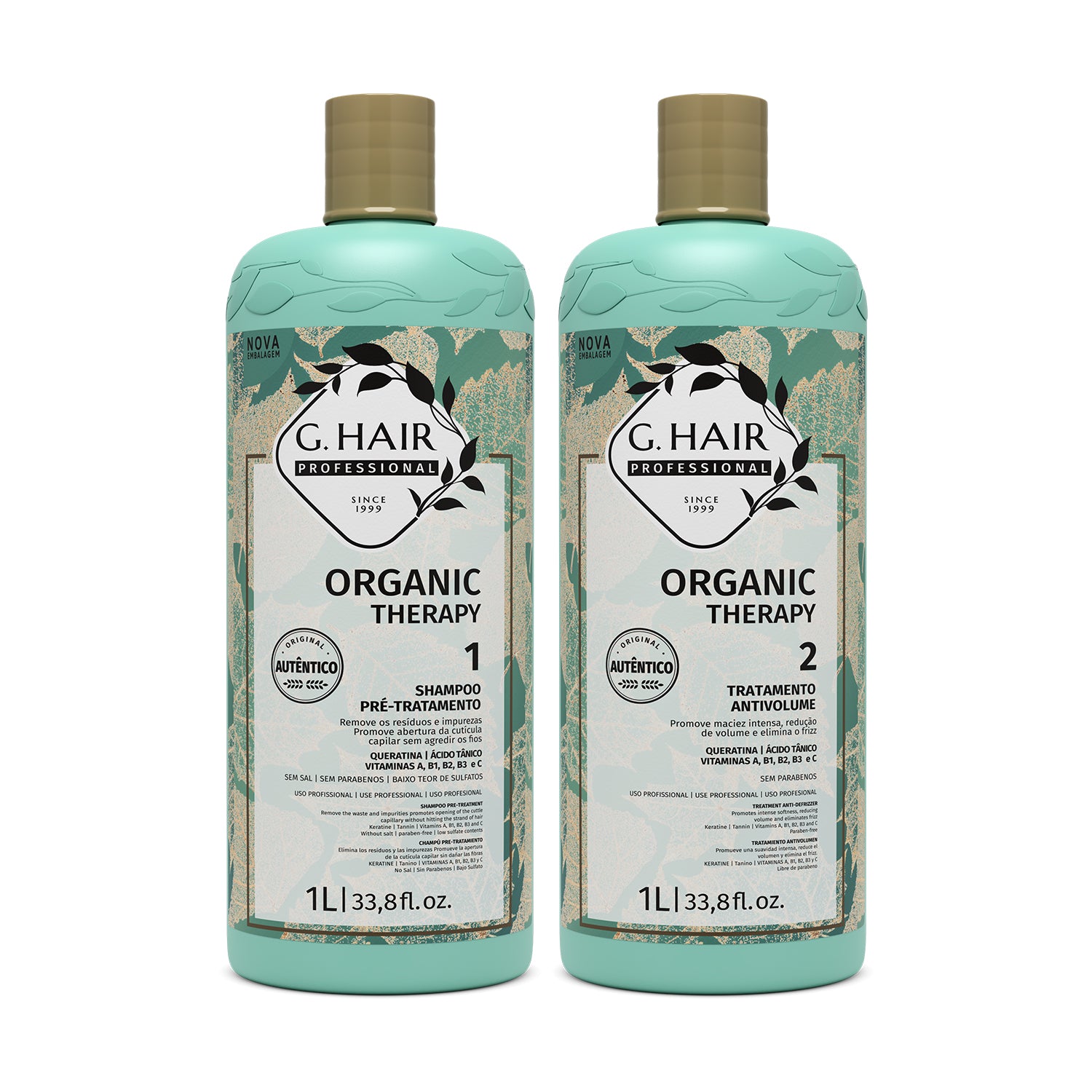 G.Hair Progressive Formaldehyde Free Organic Therapy Kit 2x1000ml/33.8 fl.oz. - BuyBrazil