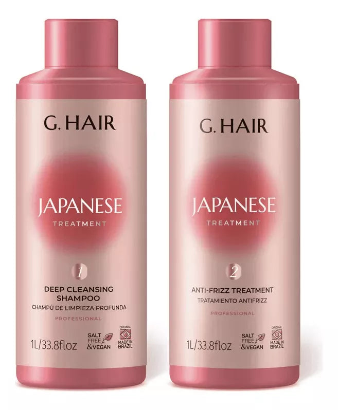 G.Hair Treatment Japones Brush Progressive Smoothing Hair Kit 2x1000ml/33.8 fl.oz. - BuyBrazil