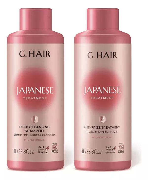G.Hair Treatment Japones Brush Progressive Smoothing Hair Kit 2x1000ml/33.8 fl.oz. - BuyBrazil