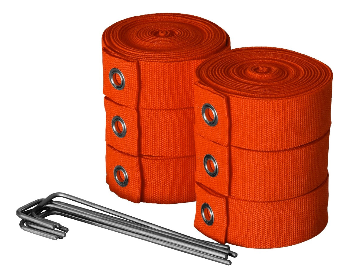 Kit Beach Tennis Orange - Pro 4-Strip Net + Marking Tape - BuyBrazil