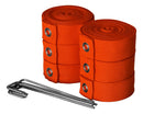 Kit Beach Tennis Orange - Pro 4-Strip Net + Marking Tape - BuyBrazil