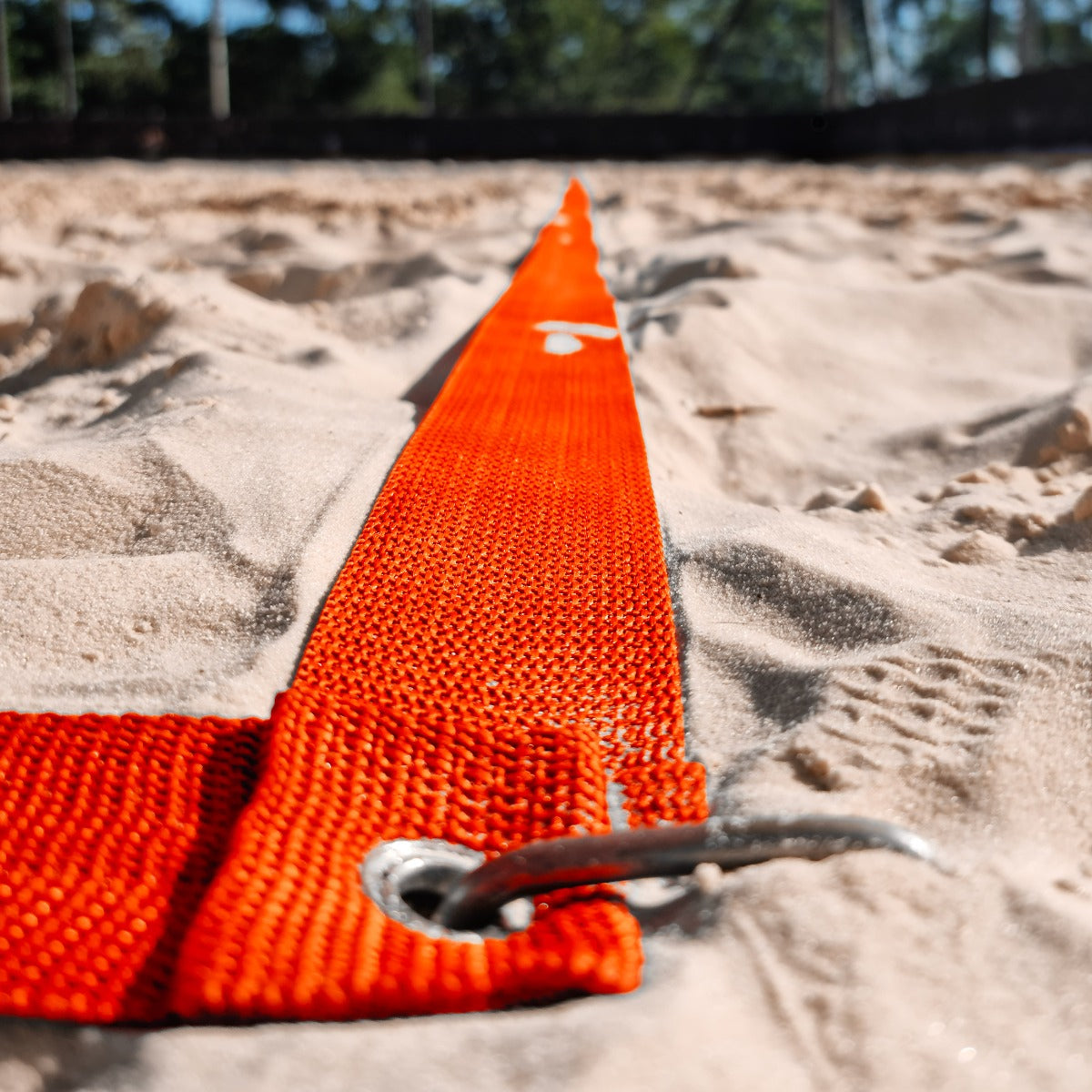 Kit Beach Tennis Orange - Pro 4-Strip Net + Marking Tape - BuyBrazil