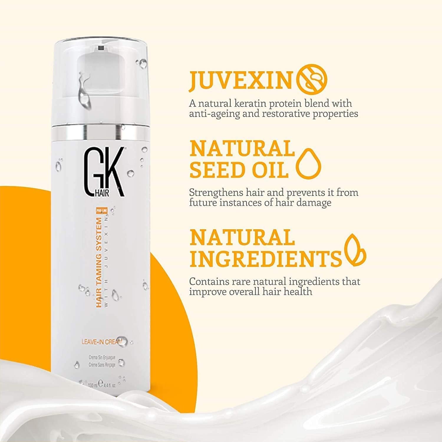 GK Hair Taming System With Juvexin Leave-in Cream 130ml/4.4 fl.oz. - BuyBrazil