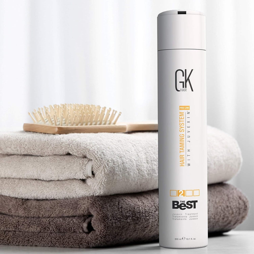 GK Hair The Best Hair Taming System With Juvexin Straightening 300ml/ 10.58 oz. - BuyBrazil