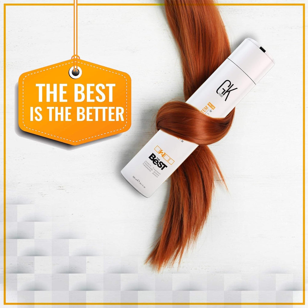 GK Hair The Best Hair Taming System With Juvexin Straightening 300ml/ 10.58 oz. - BuyBrazil