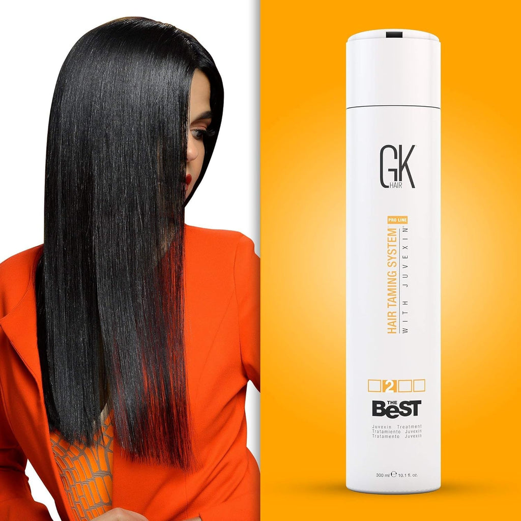 GK Hair The Best Hair Taming System With Juvexin Straightening 300ml/ 10.58 oz. - BuyBrazil