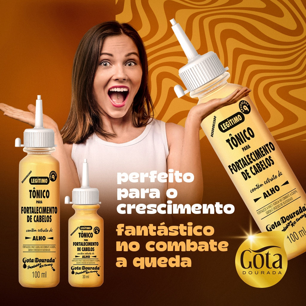 Gota Dourada Strengthening Hair Tonic Bottle 100ml/3.38 fl.oz. - BuyBrazil