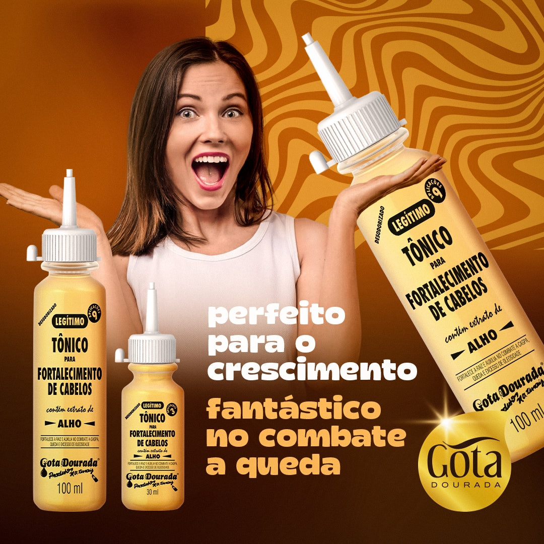 Gota Dourada Strengthening Hair Tonic Bottle 100ml/3.38 fl.oz. - BuyBrazil