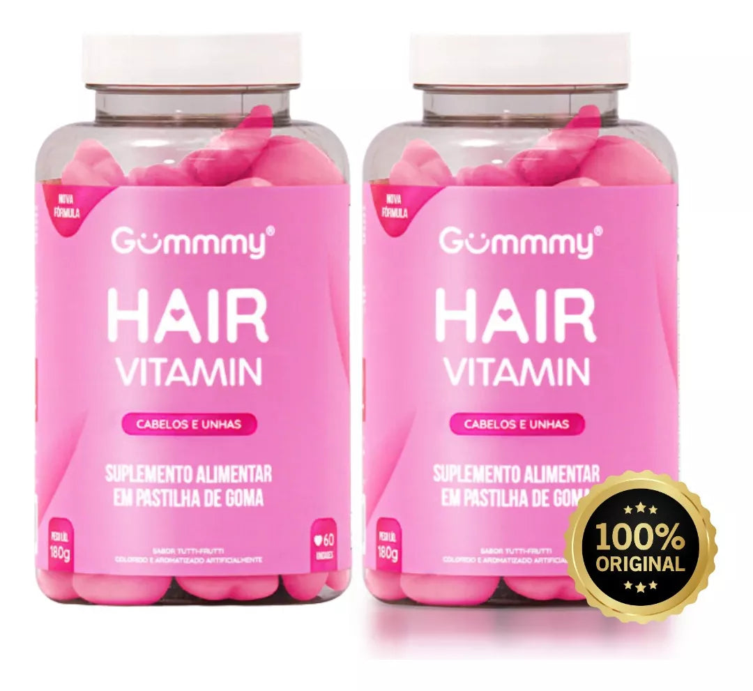 Gummy Hair Vitamin Tutti Frutti With 60 Units Treatment Anti-Hair Loss - BuyBrazil